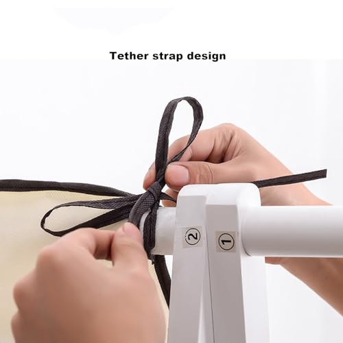 Closet Cover, Garment Storage Bags for Hanging Clothes, Non-Woven Material, Soft, Transparent Window, Paste Design, Suit Storage(White)4