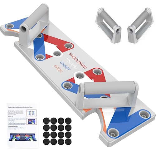 Solid Push Up Board 15 In 1 Home Workout Equipment Multi-Functional Pushup Stands System Fitness Floor Chest Muscle Exercise Professional Equipment Burn Fat Strength Training Arm Men & Women Weights - Grey, Best Choice For Father's Day Gift #TOP5