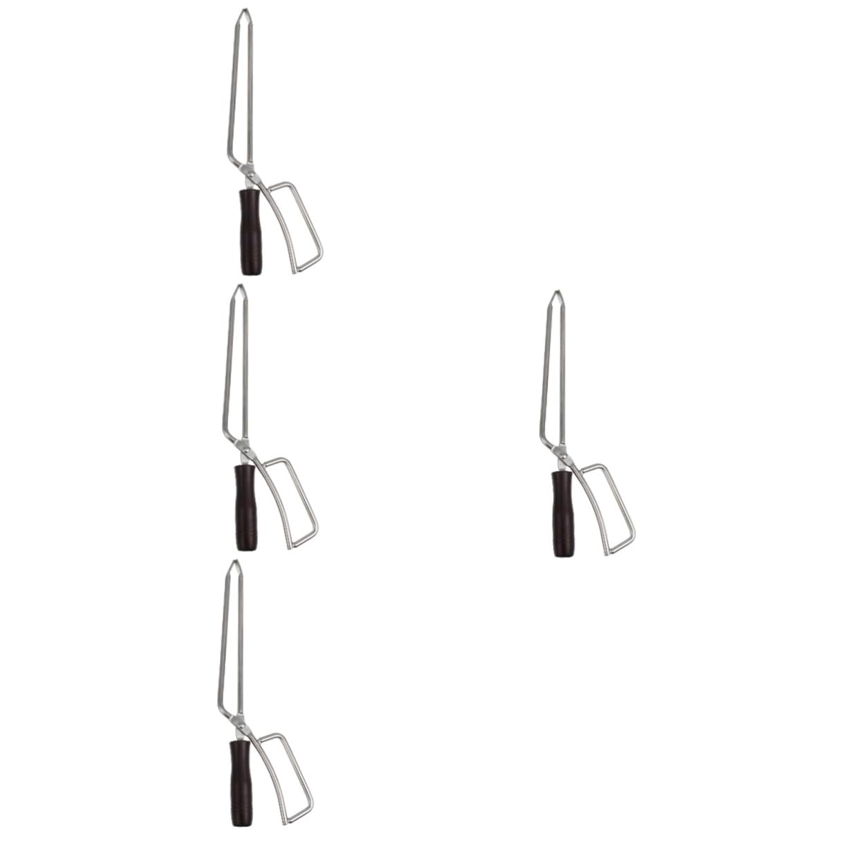BESPORTBLE 4stücke Edelstahl Grillzange Mit Holzgriff Verlängerte Kohlenzange Für Grill Und Feuerstelle Langlebig Und Tragbar Für Bbq Und Camping