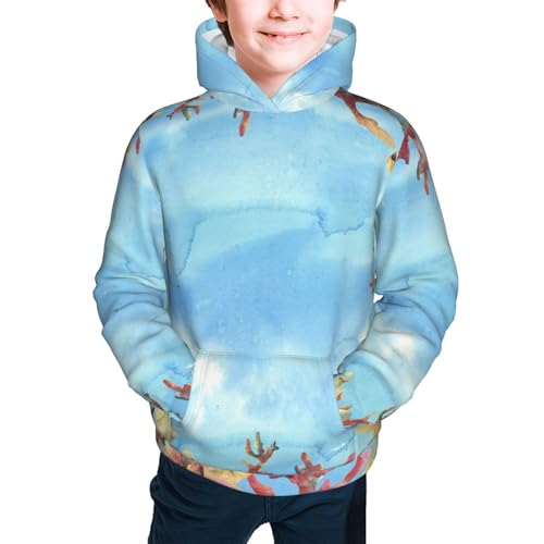 Sea and Fish Kid Hoodies Boys Sweatshirts Girls Pullover with Pocket3