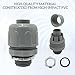32 Pcs 1/2 Inch Liquid Tight Connector - PVC Electrical Conduit Connector - Flexible Nonmetallic Straight Conduit Fittings - UL Listed Electrical Fittings for Home Kitchen Bathroom Tube Tool Supplies