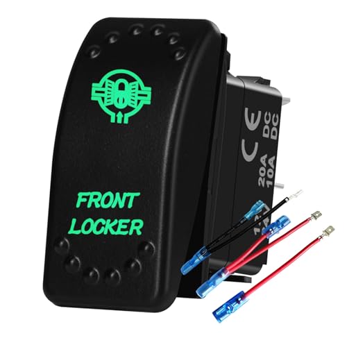 Interrupteur LED verte 12V pour vos sorties en mer et tout-terrain