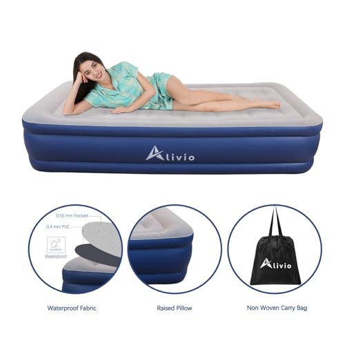 Alivio Inflatable Air Bed, Single Airbed Air Mattress Built in Pump (99 x 192cm) - 3