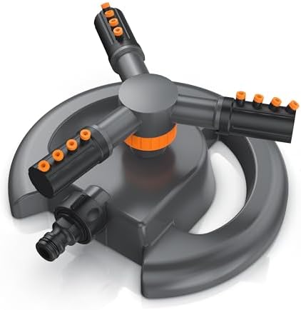 Brandson - Aspersor de Jardín - 3 Brazos - 12 Boquillas de Chorro...