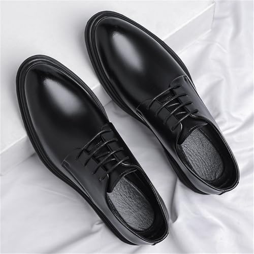 Men's Leather Dress Shoes Autumn Business Formal Oxfords British Style Commuter Black Genuine Cowhide Suit Shoes2