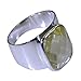 CaratYogi Trending Bien Citron Quartz Argent Anneau Promise Forme Coussin Lunette Style Taille-47