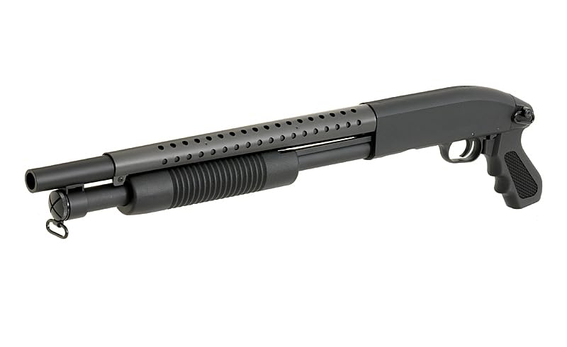 Escopeta de Airsoft M58B de Doble Eagle, Acción Manual, Potencia 1 Julio, Plástico y Aluminio, 675 mm, 1 Cargador de 14 Bolas