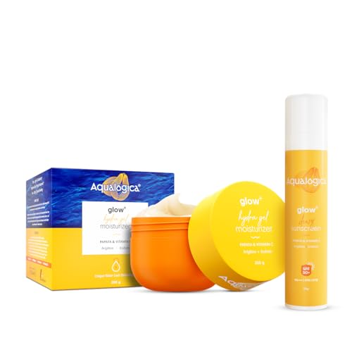 Image of Aqualogica Hydra Glow Duo | Dewy Sunscreen + Hydra Gel Moisturizer | 24-Hour Intense Hydration | SPF 50+ & PA++++ Protection | All Skin Types