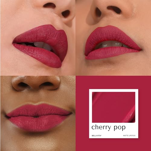 Image of Bella Vita Organic Perfect Pairing Duo | Kiss Proof Liquid Lipstick | Cherry Pop + Dreamy Nude | Transfer-Proof | Smudge-Proof | Intense Moisturisation | 18-Hr Stay | Ultra Matte Finish | 4.5Ml Each