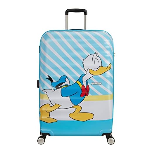 American Tourister Wavebreaker Disney, Flerfärgad (donald Blue Kiss), L (77 cm - 96 L), Spinner M (77 cm – 96 l)