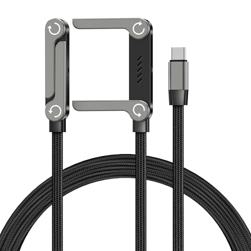 Image of Sounce 2-in-1 Invisible Phone Stand Charging Cable 240W | Fast Charging Cord with Built-in Phone Holder | Tangle Free Nylon Braided | Compatible with Smartphones & Tablets