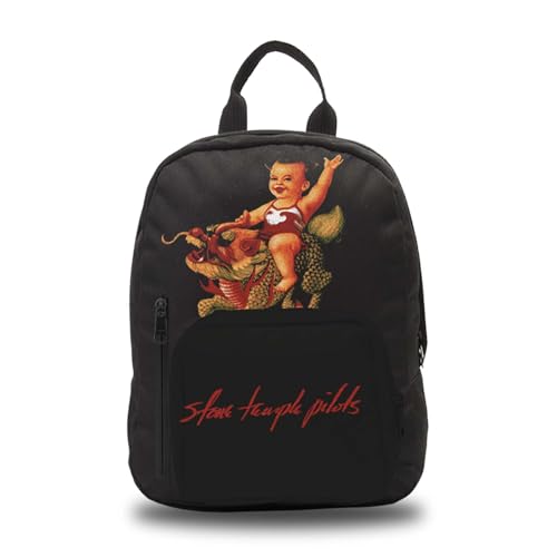 Mochila Stone Temple Pilots Rocksax negra unisex un tamaño cómodo