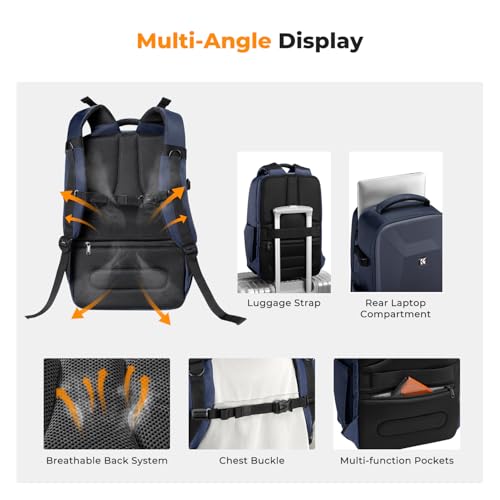 Image of K&F CONCEPT Camera Backpack,Hardshell Photography DSLR Camera Bag with 15-15.6 Inch Laptop Compartment Hard Shell Camera Case Compatible with Canon /Nikon /Sony /DJI Mavic Drone