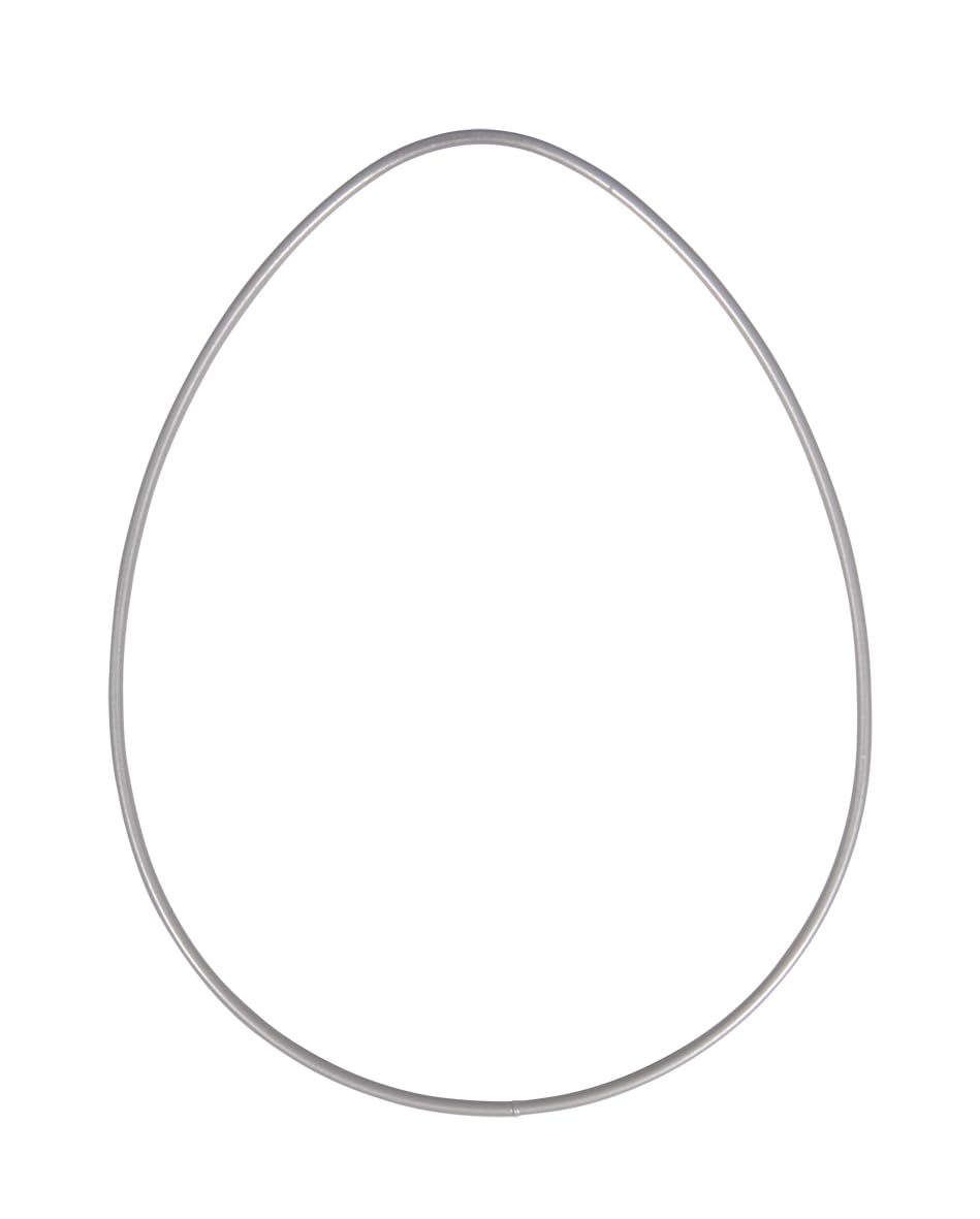 Rayher 25229606 Metal Ring Egg 20 cm Silver 15 x 20 cm