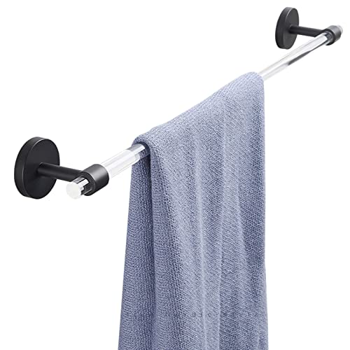Étagère à serviettes noire pour une salle de bain moderne et épurée de 30 cm