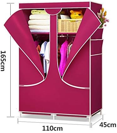 Miniatura 2 de OOCCO Armario de tela plegable Gabinete de tela de almacenamiento grande Armario Armario Almacén Muebles de dormitorio Armario no tejido (Color :