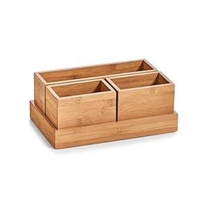 Zeller Organizer-Set 25387, 4-tlg., Bambus