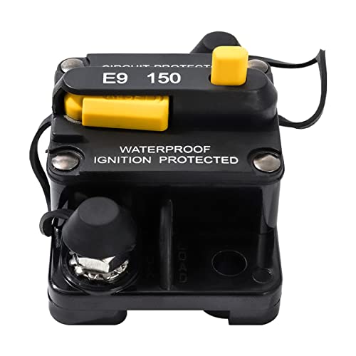 zalati Circuit Breaker with Manual Reset Switch Thermal 150 Amp 12V - 48V DC Heavy Duty Water Resistant for Surface-Mount - Image 4