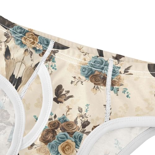 Cow Skull Flower Boho Toddler Boy's Underwear 2T 202c01024