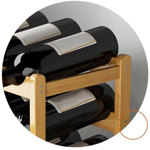 Botellero para gabinete interior, Botelleros para encimera - Portavinos de madera para 20 botellas para gabinete,Estante para vino, soporte apilable para vino de 4 niveles que ahorra espacio para alma - imagen 7