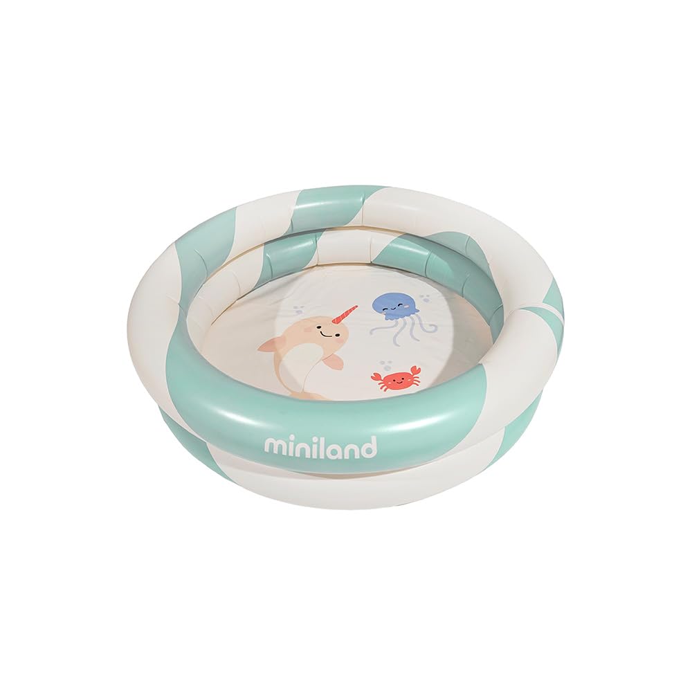 Miniland Piscina Infantil Compacta de 60cm, Ideal para Casa y Juego Sensorial, Bolas Piscina Infantil, Plegable y Segura, Piscina de Bolas para Bebé, Piscinas Desmontables | Swim Collection