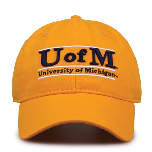 The Game Split Bar Design Trucker Mesh Hat, Athletic Gold, Adjustable, Michigan Wolverines, One Size