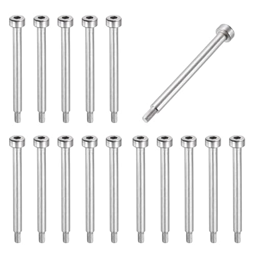 MECCANIXITY 16 Pcs 304 Stainless Steel Shoulder Bolt 4mm Shoulder Dia 40mm Shoulder Length M3x0.5 Thread Hex Socket Shoulder Bolts for Hydraulic Injection Molding Machinery Industries