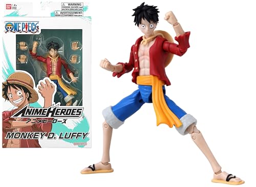 BANDAI Figura Anime Heroes de Luffy One Piece de 17 cm, Multicolor (Modelo 37008) - Coleccionable