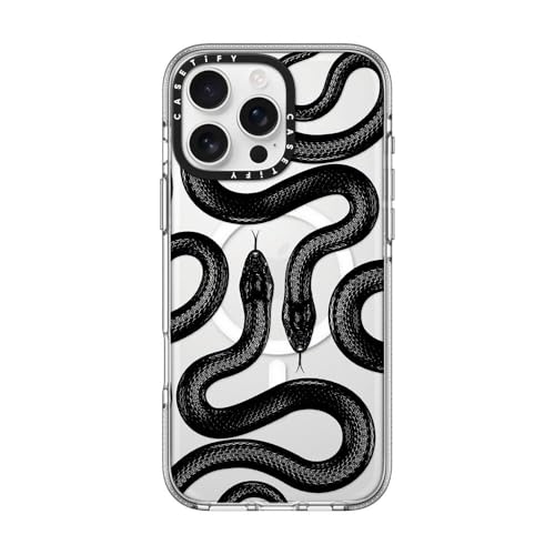 Coque transparente pour iPhone 16 Pro Max haut de gamme design Serpent Royal CASETiFY