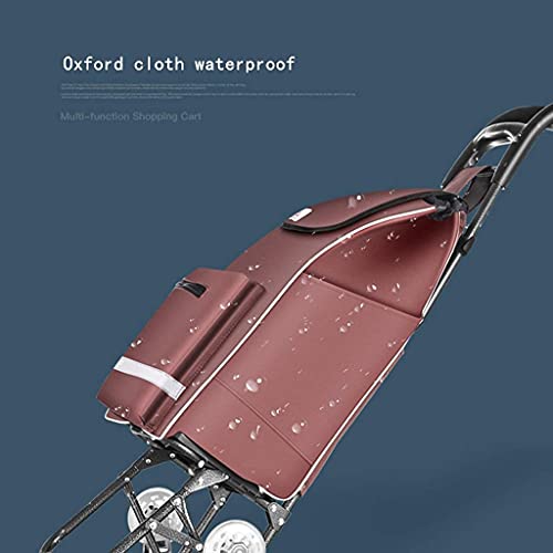 gbgymjm Einkaufstrolley-Tasche faltbar, Küchenaufbewahrung Utility-Carts Einkaufswagen Handwagen Auto Gepäckwagen… – Bild 7