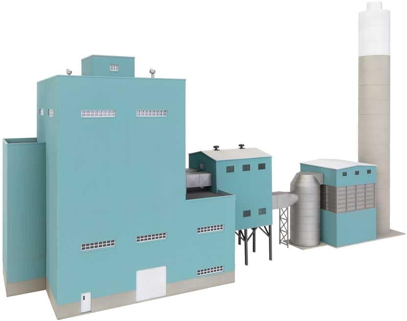 Walthers Cornerstone 933-4172 HO Scale Lakefront Energy Power Plant with Dust Collector - Kit - 28-1/2 x 7-13/16 x 17-7/8 72.3 x 19.8 x 45.3cm (Height at Stack)