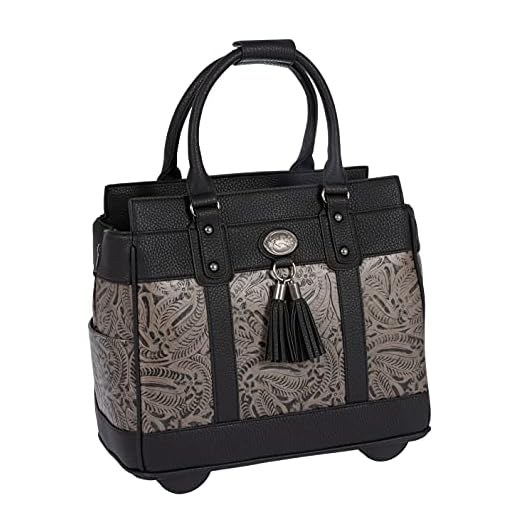 Trendy Rolling Laptop Tote Bag