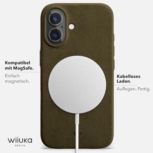 Étui cuir iPhone 17 WIIUKA extra fin couleur olive vintage - 6