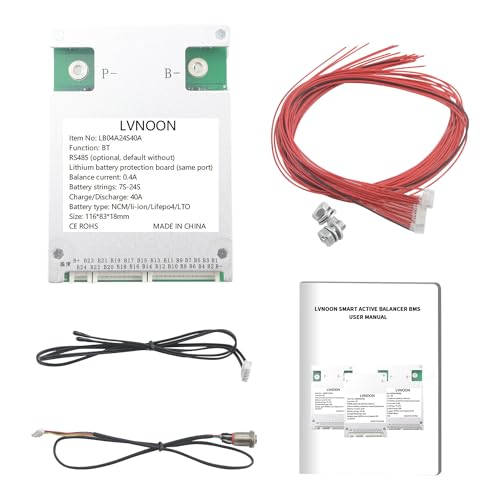 LB04A series smart active balance BMS for NCM LIFEPO4 LTO 4S to 24S 40A with APP control (LB04A series, LB04A20S40A) (7S-24S 40A)