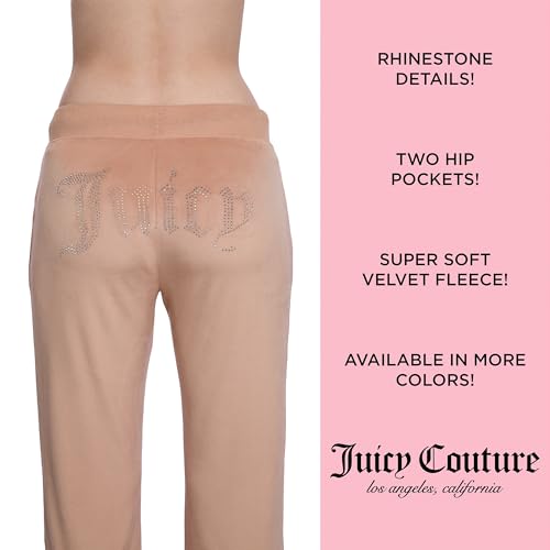 Image of Juicy Couture Women's Velvet Fleece Lounge Pajama Pant with Rhinestones