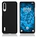 Produktbild PhoneNatic Case kompatibel mit Xiaomi Mi A3 - Hülle schwarz gummiert Hard-case + 2 Schutzfolien