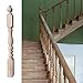 Produktbild Geländerpfosten Holz Innentreppe Spindel Baluster Holz, Deck Treppe Geländer Baluster Spindeln für Innen Treppe Balkon Haus Dachboden Geländer, 95cm/37.4" hoch ( Color : Large End Post 120cm/47.2in )
