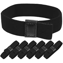 SHOWERORO 6-Pack Black Elastic Bento Box Straps Adjustable Lunch Box Bands for Securing Containers Outdoor Travel Picnic Reusable Elastic Lunch Belt