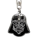 Taill du Pendentif : 4 x 4 cm Porte-Clés Star Wars en Metal Tête de Dark Vador