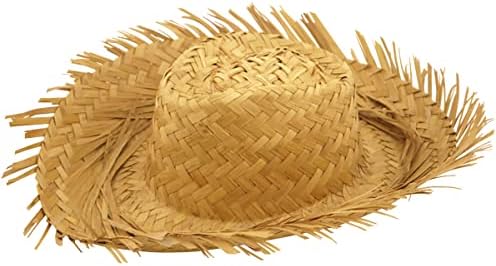 Henbrandt Men's Beachcomber Straw Hat Hawaiian Beach Fancy Dress Accessory