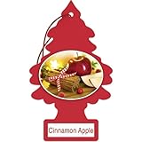 LITTLE TREES Car Air Freshener | Hanging Paper Tree for Home or Car | Cinnamon Apple | 10 Pack