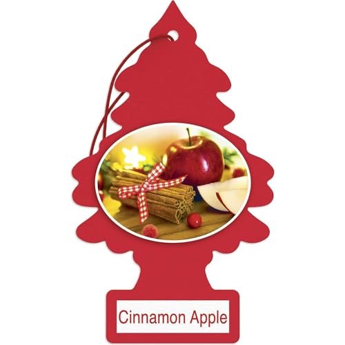 LITTLE TREES Car Air Freshener | Hanging Paper Tree for Home or Car | Cinnamon Apple | 10 Pack