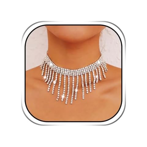 Sixexey Rhinestone Choker Necklaces Cover