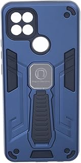Dual Layer Protective Shockproof Hard Armor Cover with 360 Rotating Finger,Ring Kickstand For Oppo A15 - Navy
