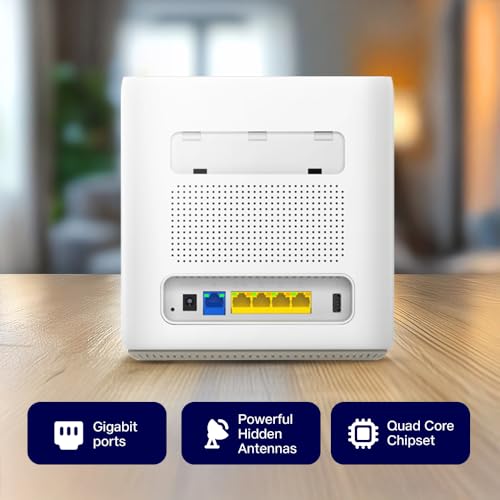 Image of Jio AX6000 Universal Wi-Fi 6 Router, Dual Band, Mesh Ready, Gaming Router, Upto 6 Gbps Speed, 8K Streaming, WPA3 Advanced Security, MU-MIMO, OFDMA, Wide Coverage, Easy Setup, JioHome App (JIDU6801 IN)