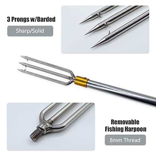 image for Dutiplus Telescopic Fish Gaff with 1~5 Teeth Assorted harpoons Barbed,