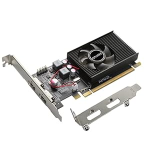 QTHREE Radeon HD 6570 Grafikkarte, Dual HDMI, 1 GB, GDDR3, 64-Bits, PCI-Express 2.0 X16, Low Profile Computer GPU, Desktop-Grafikkarte für PC-Gaming, DirectX 11
