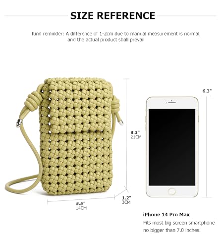 Image of myfriday Mini Quilted Crossbody Purse, Chain Strap Summer Shoulder Bag | Metal ball chain adjuster, snap closure and lightweight phone pouch add cute summer carry for holidays and shopping