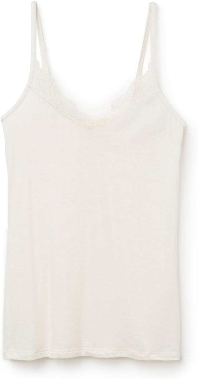 Intimissimi Woman's Sheer Modal Ultralight Cashmere Blend Top with Lace