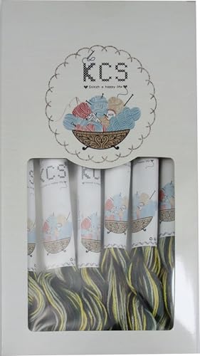 Image of KCS Big skeins of 25 Meters Size 25 Color Variegated Cross Stitch Stranded Threads,6 skeins,4521